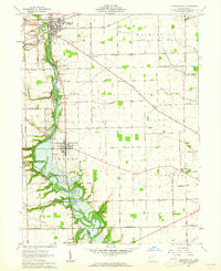 1961 Map of Covington, OH, 1962 Print