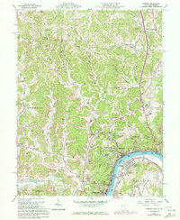 preview thumbnail of historical topo map of Pomeroy, OH in 1960