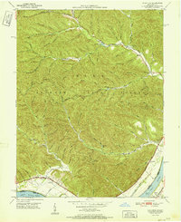 preview thumbnail of historical topo map of Scioto County, OH in 1951