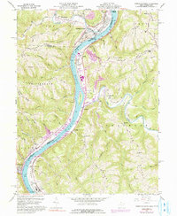Download a high-resolution, GPS-compatible USGS topo map for Powhatan Point, OH (1991 edition)