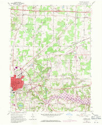 1960 Map of Ravenna, OH, 1971 Print