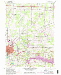 preview thumbnail of historical topo map of Ravenna, OH in 1960
