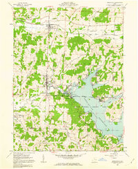 1961 Map of Senecaville, OH, 1963 Print