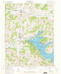 1961 Map of Senecaville, OH, 1972 Print