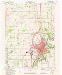 preview thumbnail of historical topo map of Sidney, OH in 1961