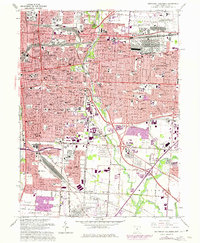 1964 Map of Columbus, OH, 1975 Print