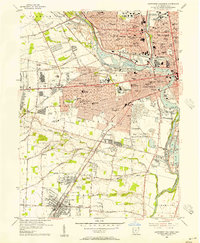 1955 Map of Franklin County, OH, 1956 Print