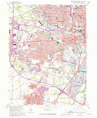 1965 Map of Franklin County, OH, 1974 Print