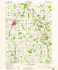 preview thumbnail of historical topo map of Spencerville, OH in 1960