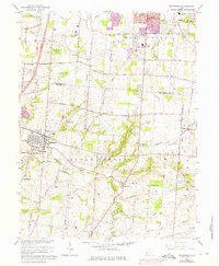 Download a high-resolution, GPS-compatible USGS topo map for Springboro, OH (1976 edition)