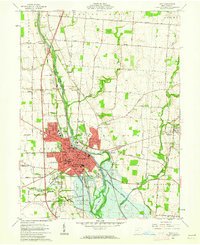 1961 Map of Troy, OH, 1962 Print