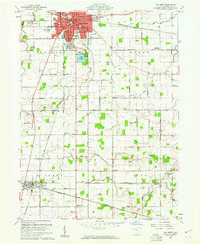 1960 Map of Van Wert, OH, 1961 Print