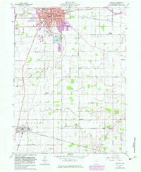 preview thumbnail of historical topo map of Van Wert, OH in 1960