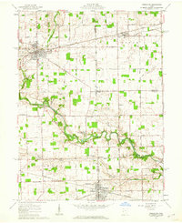 Download a high-resolution, GPS-compatible USGS topo map for Versailles, OH (1962 edition)