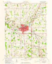 Download a high-resolution, GPS-compatible USGS topo map for Wapakoneta, OH (1962 edition)