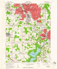 1959 Map of Warren, 1961 Print