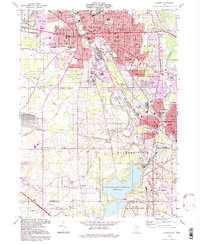 preview thumbnail of historical topo map of Warren, OH in 1994