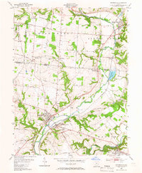 1955 Map of Waynesville, OH, 1966 Print