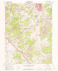 1961 Map of Wellston, 1973 Print
