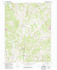 1961 Map of Wilkesville, OH, 1995 Print