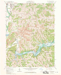 preview thumbnail of historical topo map of Coshocton County, OH in 1962