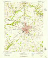 1955 Map of Xenia, OH, 1956 Print