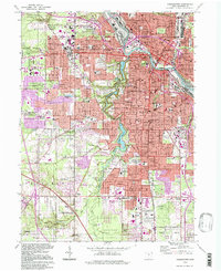 preview thumbnail of historical topo map of Youngstown, OH in 1994