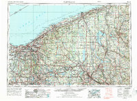 1956 Map of Cleveland, 1988 Print