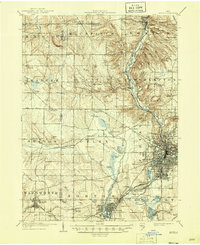 preview thumbnail of historical topo map of Akron, OH in 1905