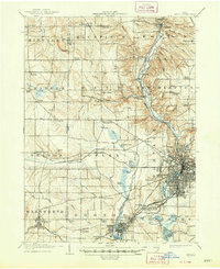 1905 Map of Cuyahoga Falls, OH, 1948 Print