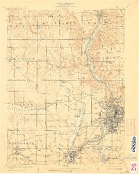 1905 Map of Akron, 1911 Print