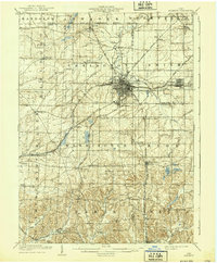 1909 Map of Alliance, 1939 Print