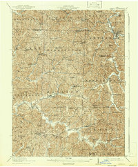 1911 Map of Antrim, 1942 Print