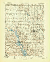 1908 Map of Ashland, 1948 Print