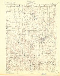 1908 Map of Ashland, 1918 Print