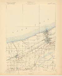 1905 Map of Ashtabula, 1917 Print