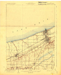 1905 Map of Ashtabula County, OH, 1927 Print