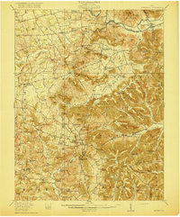 preview thumbnail of historical topo map of Highland County, OH in 1917