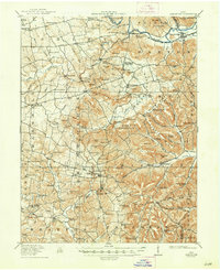 preview thumbnail of historical topo map of Highland County, OH in 1917