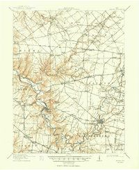 1916 Map of Amelia, OH, 1950 Print