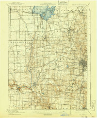 1915 Map of Bellefontaine, OH, 1940 Print