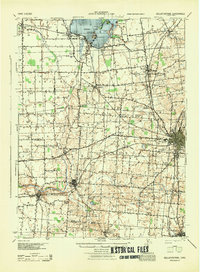 preview thumbnail of historical topo map of Bellefontaine, OH in 1944