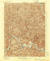 1912 Map of Caldwell, 1943 Print