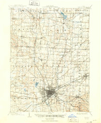 1903 Map of Canton, 1950 Print