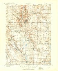 1906 Map of Chagrin Falls, 1955 Print