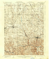 1909 Map of Columbiana, OH, 1937 Print