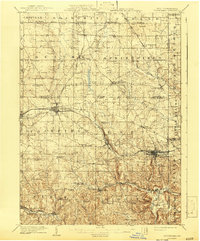 1909 Map of Columbiana County, OH, 1943 Print