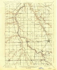 preview thumbnail of historical topo map of Continental, OH in 1909