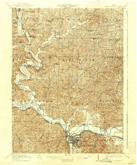 1915 Map of Coshocton, 1939 Print