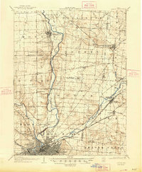 1906 Map of Dayton, 1948 Print